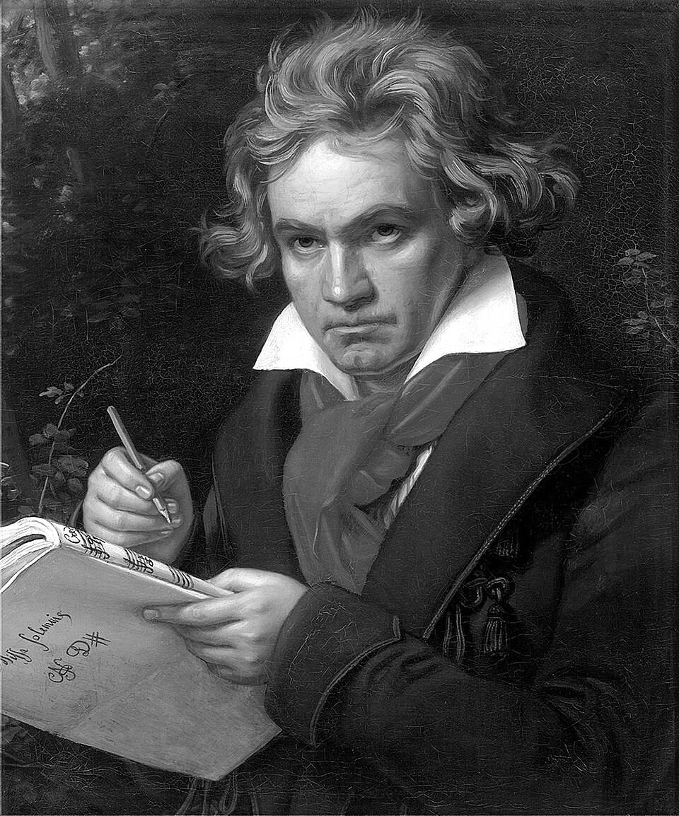 Portrait of Ludwig van Beethoven composing the Missa solemnis, by Joseph Karl Stieler, 1820